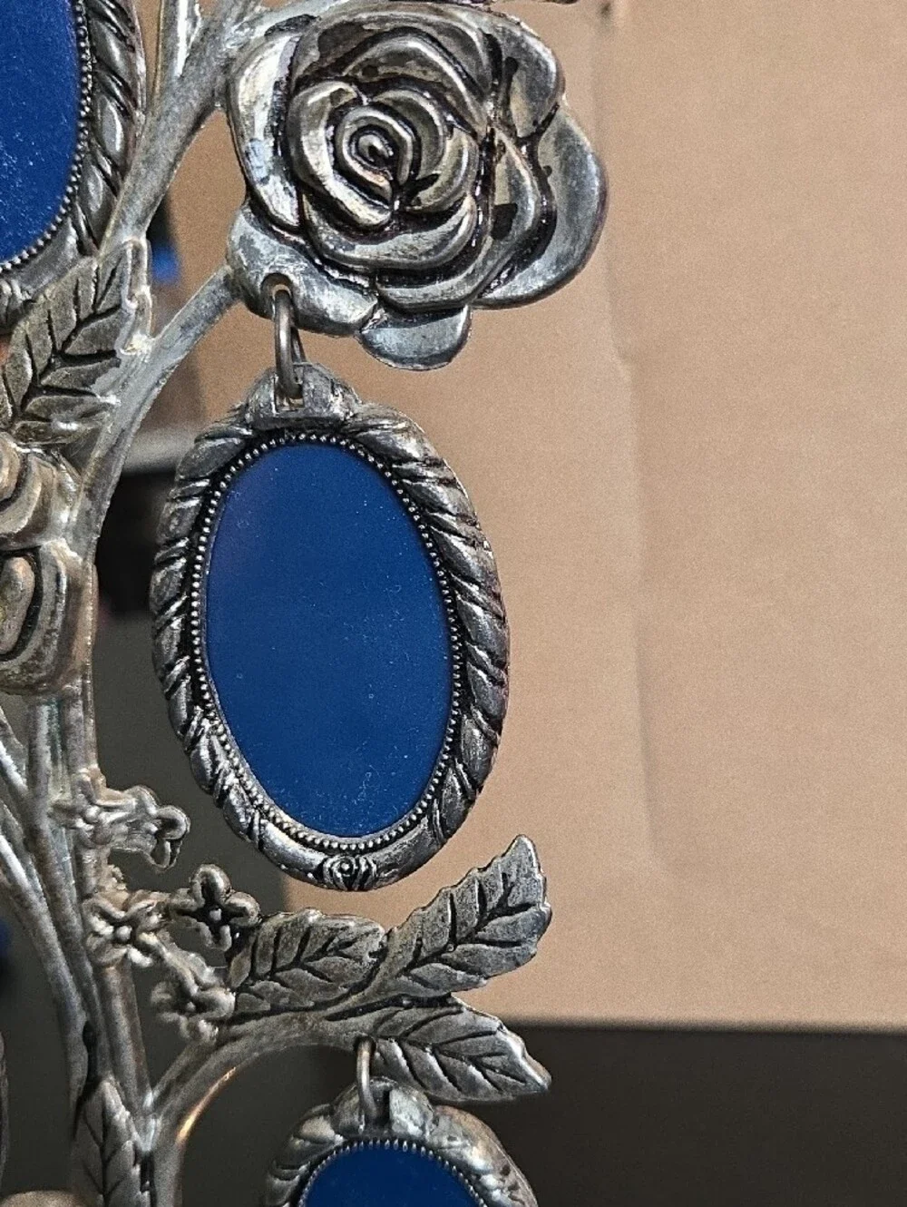 Godinger Silver Rose Tree Frame with Blue Insets